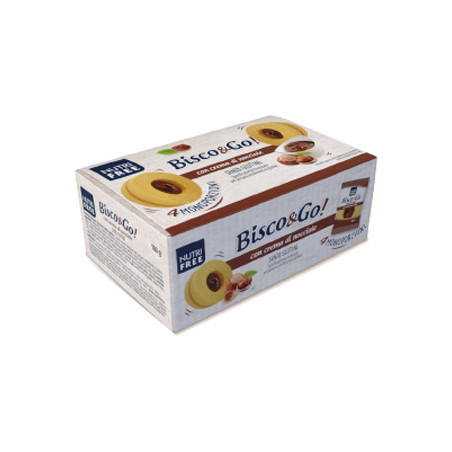 NUTRIFREE BISCO&GO CON CREMA DI NOCCIOLE 4X40 G