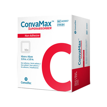 MEDICAZIONE AVANZATA CONVAMAX SUPERABSORBER NON-ADHESIVE 10 X 10 CM 10 PEZZI