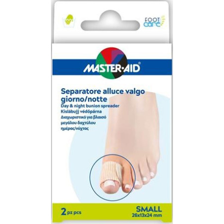 MASTER-AID FOOT CARE DIVARICATORE ALLUCE GIORNO/NOTTE TAGLIA S 2 PEZZI