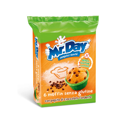 MR DAY MUFFIN SENZA GLUTINE CON PEPITE DI CIOCCOLATO FONDENTE 6 X 42 G