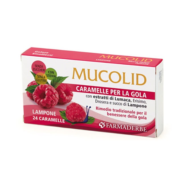 MUCOLID LUMACA & LAMPONE 24 CARAMELLE