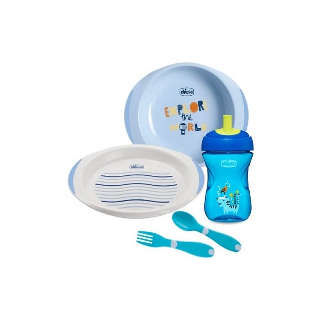 CHICCO SET PAPPA 12 MESI+ AZZURRO