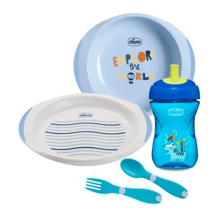 CHICCO SET PAPPA 12 MESI+ AZZURRO