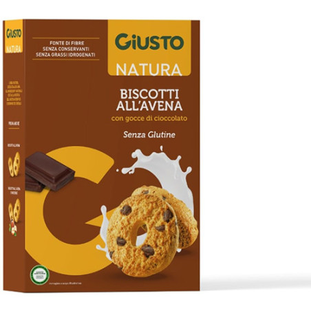 GIUSTO SENZA GLUTINE BISCOTTI ALL'AVENA CON GOCCE DI CIOCCOLATO 250 G