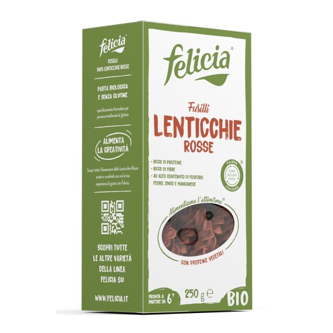 FELICIA BIO FUSILLI DI LENTICCHIE ROSSE 250 G