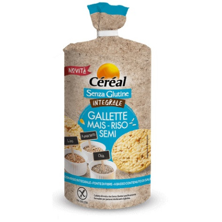 CEREAL SENZA GLUTINE INTEGRALE GALLETTE MAIS RISO SEMI 115 G