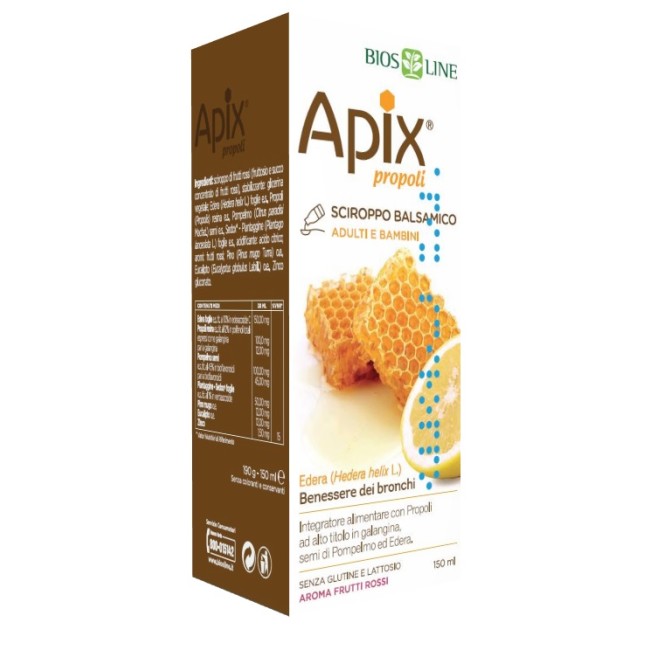 APIX PROPOLI SCIROPPO BALSAMICO SENZA CONSERVANTI 150 ML BIOSLINE