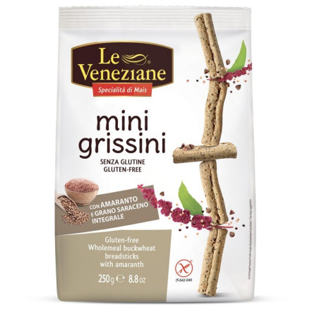 LE VENEZIANE MINIGRISSINI GRANO SARACENO INTEGRALE CON AMARANTO 250 G