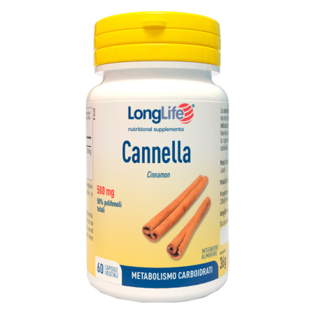 LongLife Cannella Integratore Alimentare 60 Capsule