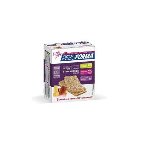 PESOFORMA SANDWICH PROSCIUTTO/FORMAGGIO 4 PASTI 8 PEZZI X 25 G