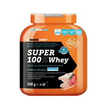 SUPER100% WHEY SMOOTH WHITE CHOCO/STRAWBERRY 908 G