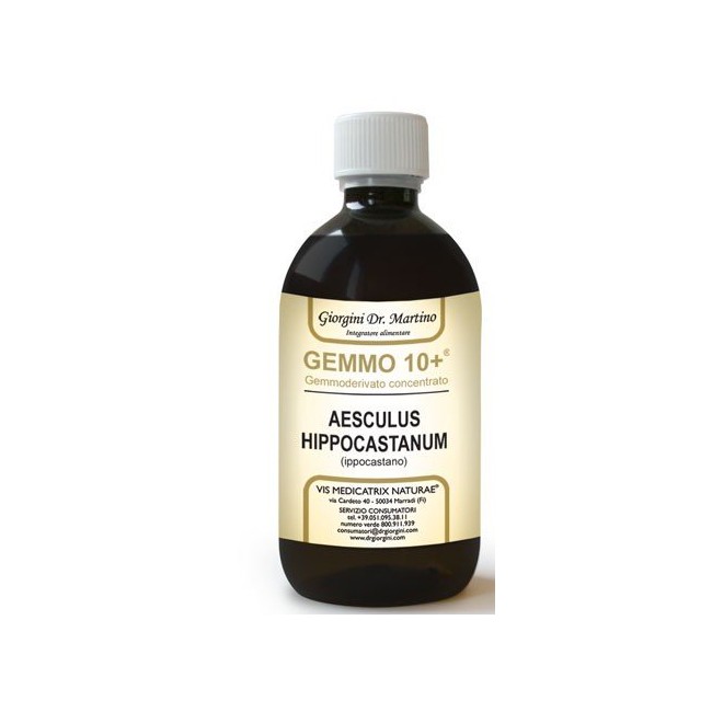 GEMOO 10+ GEMMODERIVATO CONCENTRATO IPPOCASTANO LIQUIDO ANALCOLICO AESCULUS HIPPOCASTANUM IPPOCASTANO 500 ML