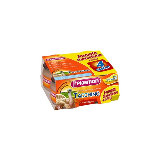 PLASMON OMOGENEIZZATO TACCHINO 4 X 80 G CON GIFT