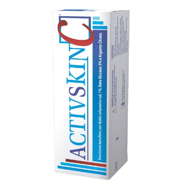 EMULSIONE IAMELLARE ACTIV SKIN CON ACIDO JALURONICO 1% BETA GLUCANO 3% E ARGENTO CITRATO 30 ML