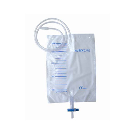 SACCA DI DRENAGGIO LETTO PER INCONTINENZA 2000ML IN PVC CON VALVOLA DI NON RITORNO E SCARICO STERILE CON TUBO DI RACCORDO 90CM 7