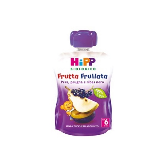 Hipp Bio Frutta Frullata Pera Prugra E Ribes Nero 90g