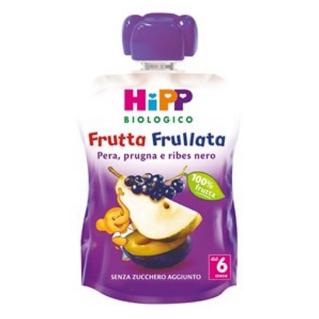 Hipp Bio Frutta Frullata Pera Prugra E Ribes Nero 90g