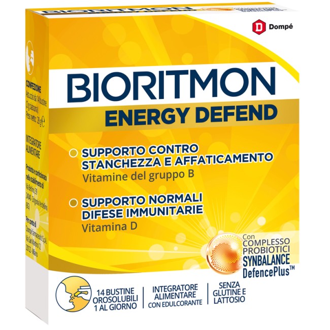 Confezione da 14 bustine orosolubili di Bioritmon Energy Defend