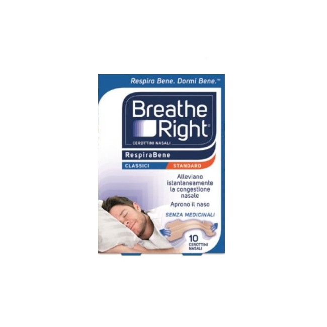 CEROTTI NASALI BREATHE RIGHT CLASSICI 10 PEZZI