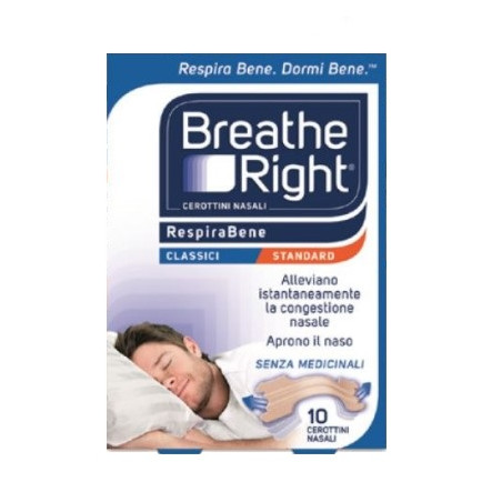 CEROTTI NASALI BREATHE RIGHT CLASSICI 10 PEZZI