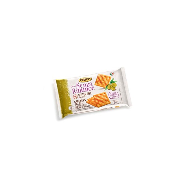 GUSTO SENZA RINUNCE CRACKERS SALATI CON OLIO EXTRAVERGINE DI OLIVA 2% 200 G