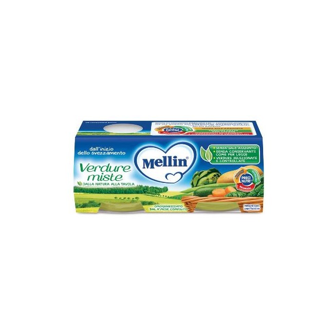 MELLIN OMOGENEIZZATO VERDURE MISTE 2 X 80 G