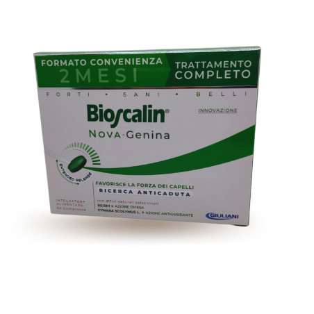 Confezione da 60 compresse di Bioscalin Nova Genina per capelli deboli