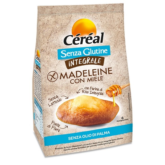 CEREAL SENZA GLUTINE INTEGRALE MADELEINE CON MIELE 170 G