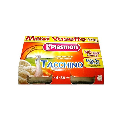 PLASMON OMOGENEIZZATO TACCHINO 120 G X 2 PEZZI