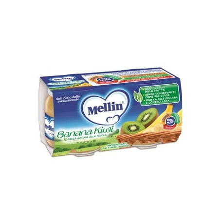 MELLIN OMOGENEIZZATO BANANA KIWI 100 G 2 PEZZI