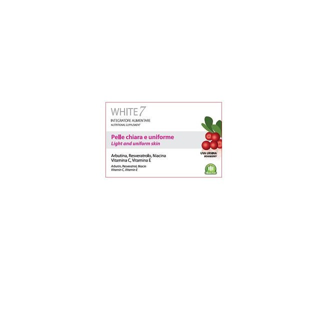 White 7 Integratore Alimentare Pelle Chiara Ed Uniforme 30 Compresse