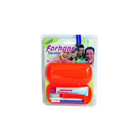 FORHANS TRAVEL KIT TASCABILE COMPOSTO DA SPAZZOLINO DA VIAGGIO + FORHANS SPECIAL PASTA DENTIFRICIA TUBETTO 12,5 ML