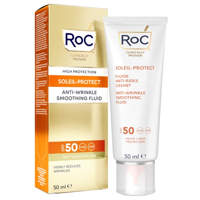 ROC FLUIDO SOLARE VISO SPF 50+ ANTI-RUGHE LEVIGANTE  50 ML