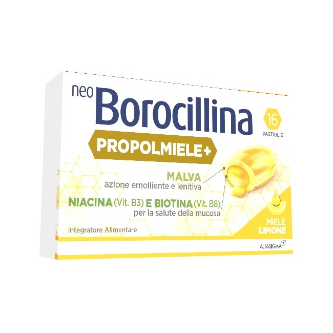 NEOBOROCILLINA PROPOLMIELE+ MIELE/LIMONE 16 PASTIGLIE