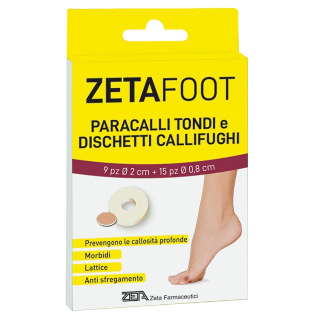 ZETAFOOT PARACALLO TONDO 9 PEZZI + DISCHETTO CALLIFUGO 15 PEZZI