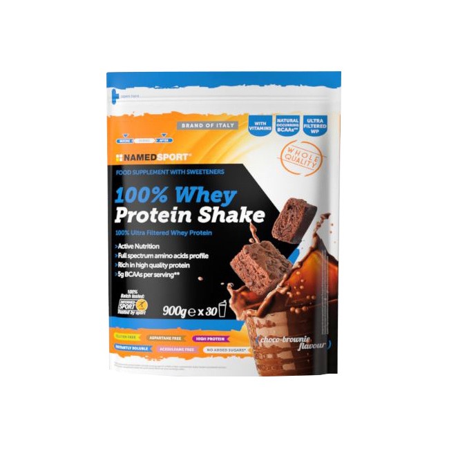 100% WHEY PROTEIN SHAKE CHOCO BROWNIE 900 G