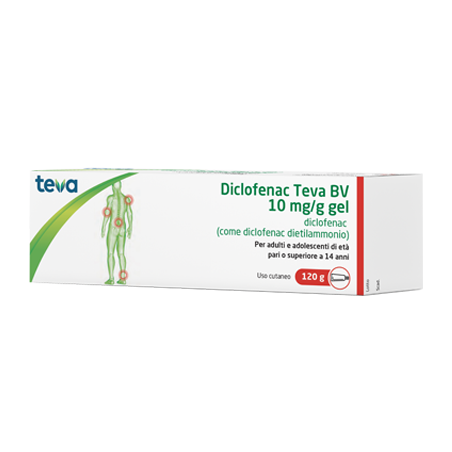 DICLOFENAC TEVA*GEL120G 10MG/G