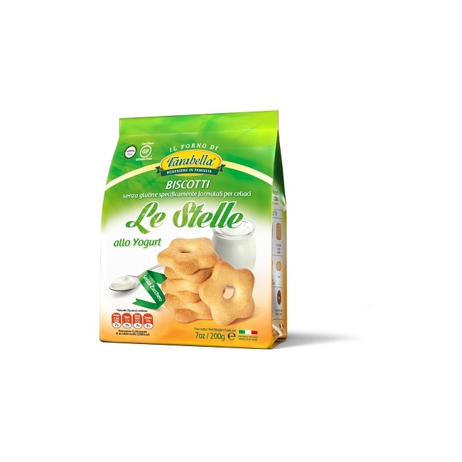 FARABELLA BISCOTTI LE STELLE YOGURT SENZA ZUCCHERO 200 G