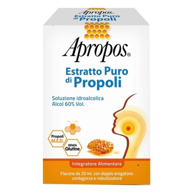 APROPOS ESTRATTO PURO DI PROPOLI SPRAY+CONTAGOCCE 20 ML