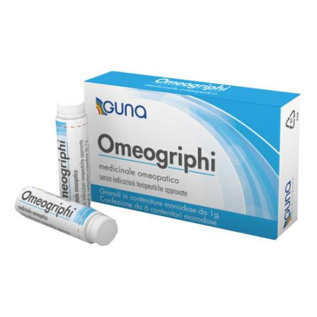 Confezione da 6 tubi dose di Guna Omeogriphi per rafforzare le difese immunitarie