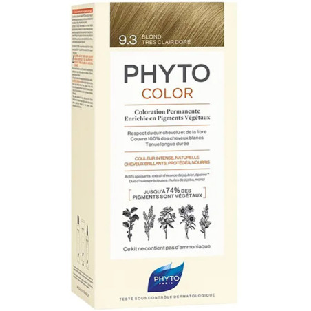 PHYTOCOLOR 9,3 BIONDO CHIARISSIMO DORATO LATTE 50 ML + CREMA 50 ML + MASCHERA 12 ML