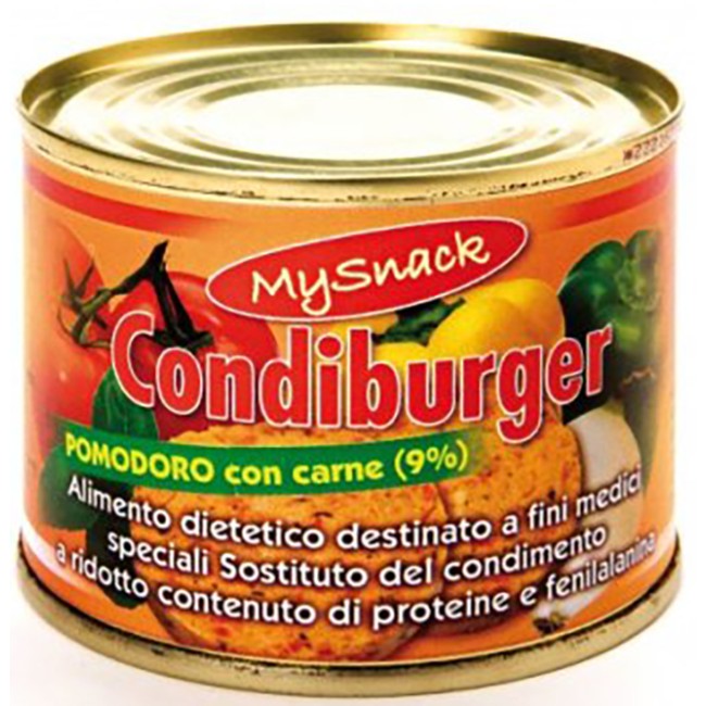 MY SNACK CONDIBURGER VERDURE CON CARNE 220 G