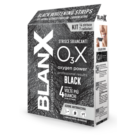 BLANX O3X BLACK STRISCE SBIANCANTI E ANTIMACCHIA 14 PEZZI