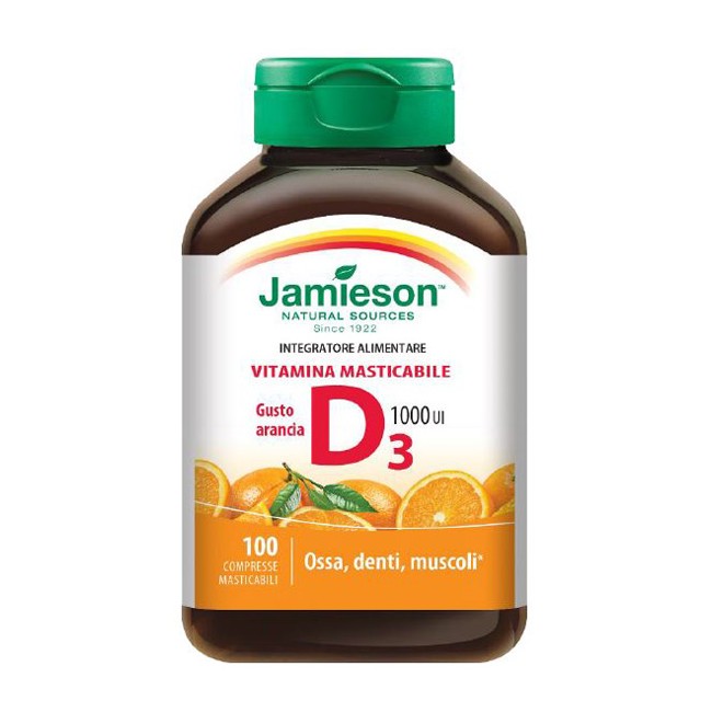 JAMIESON VITAMINA D MASTICABILE ARANCIA 100 COMPRESSE