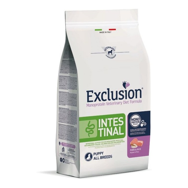 EXCLUSION MONOPROTEIN VETERINARY DIET FORMULA DOG INTESTINAL PUPPY PORK AND RICE ALL BREEDS 2 KG DRY