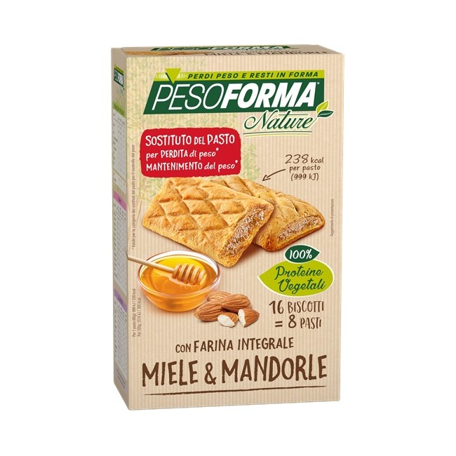 PESOFORMA BISCOTTO INTEGR MIELE MANDORLE 16 PEZZI 33 G