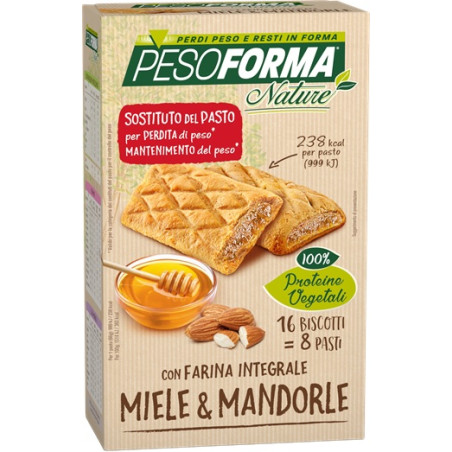 PESOFORMA BISCOTTO INTEGR MIELE MANDORLE 16 PEZZI 33 G