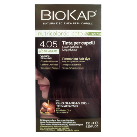 BIOKAP NUTRICOLOR DELICATO RAPID 4,05 CASTANO CIOCCOLATO 135 ML