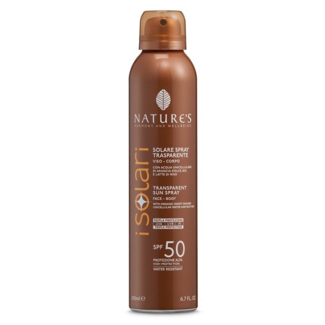 NATURES I SOLARI SPRAY TRASPARENTE SPF50 200 ML