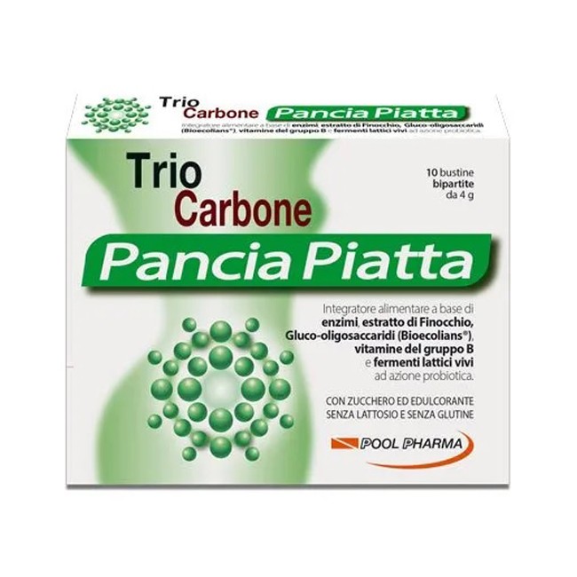 TRIOCARBONE PANCIA PIATTA 10 + 10 BUSTINE